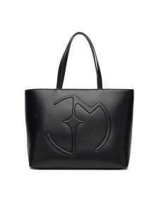 Eva Minge Torebka EO-ALLIE-LDA8224 Czarny. Czarne shopper bag Eva Minge, bez wzorów, z materiału, bez dodatków. Za 239,99 zł.