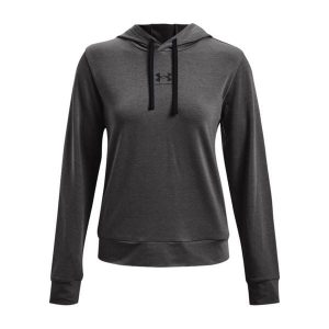 Damska Bluza Z Kapturem Rival Terry. Szare bluzy Under Armour, bez wzorów, z kapturem. Za 222,99 zł.