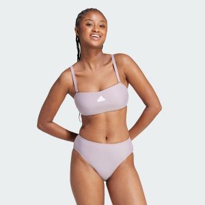 Góra Bikini Iconisea Versatile Bandeau. Białe bikini ADIDAS, bez wzorów, z materiału. Za 183,35 zł.