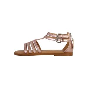 Sandały GEOX J SANDAL KARLY Rose. Czerwone sandały Geox, bez wzorów, z syntetyku, bez obcasa, bez zapięcia. Za 219,99 zł.