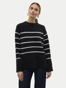 Vero Moda Sweter Flawless 10320487 Czarny Loose Fit. Czarne swetry klasyczne Vero Moda, xl, z syntetyku, bez kołnierzyka. Za 189,99 zł.