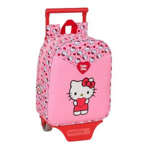 Plecak szkolny HELLO KITTY Poliester 300D. Czerwone plecaki HELLO KITTY. Za 160,20 zł.