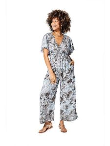 Ipanima Kombinezon w kolorze brązowo-błękitnym rozmiar: 34/36. Brązowe kombinezony Ipanima, bez wzorów, bez kołnierzyka, bez ramiączek. Za 86,99 zł.