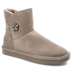Szare Śniegowce Marco Tozzi Modne Ocieplane Buty Damskie. Szare buty zimowe Marco Tozzi, z syntetyku, bez obcasa, bez zapięcia. Za 229,00 zł.