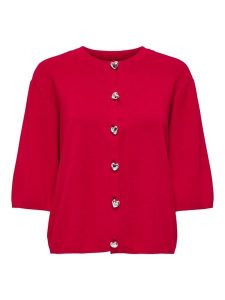 ONLY Kardigan w kolorze czerwonym rozmiar: L. Czerwone swetry oversize ONLY, l, bez wzorów, bez ramiączek. Za 104,99 zł.