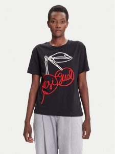 Desigual T-Shirt Berlin 25WWTK51 Czarny Regular Fit. Czarne t-shirty Desigual, xl, bez wzorów, z bawełny, bez kołnierzyka, bez ramiączek. Za 229,99 zł.