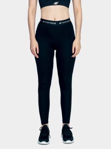 4F Legginsy dzianinowe damskie - czarne XS. Czarne legginsy 4f, bez wzorów, z bawełny. W wyprzedaży za 59,99 zł.
