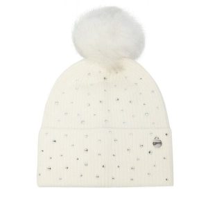 Czapka Guess. Białe czapki Guess, z aplikacjami. Za 149,99 zł.