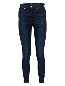 GAP Dżinsy - Skinny fit - w kolorze granatowym rozmiar: W30. Niebieskie jeansy GAP, bez wzorów, z podwyższonym stanem. Za 136,13 zł.