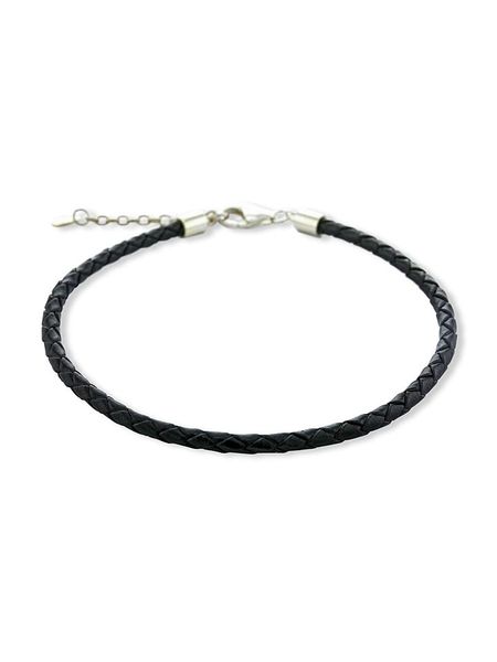 CHARM'S Skórzana bransoletka w kolorze czarnym rozmiar: 20 cm. Czarne bransoletki CHARM'S, srebrne. Za 126,45 zł.