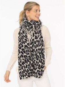 Zwillingsherz Kaszmirowy szal "Leo" w kolorze szaro-czarnym - 195 x 95 cm rozmiar: onesize. Czarne szaliki Zwillingsherz, bez wzorów, z kaszmiru. Za 436,14 zł.