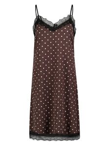 Sublevel Sukienka w kolorze brązowo-czarnym rozmiar: L/XL. Brązowe sukienki Sublevel, l, bez wzorów, z koronki, bez kołnierzyka, bez ramiączek, midi. Za 104,99 zł.