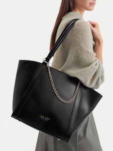Nine West Torebka CEO-ADDISON-LH22281 Czarny. Czarne shopper bag Nine West, bez wzorów, bez dodatków. Za 229,99 zł.