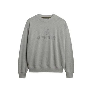Bluza damska Superdry British Design. Szare bluzy Superdry, bez wzorów, bez kaptura. Za 277,45 zł.