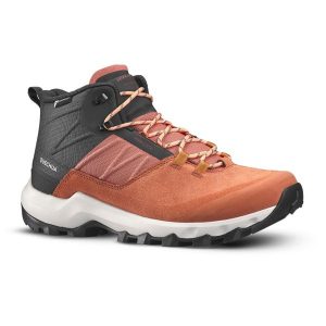 Buty turystyczne damskie Quechua MH500 Mid wodoodporne. Zielone buty trekkingowe QUECHUA, z kauczuku, bez zapięcia. Za 329,99 zł.