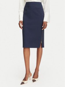 Rinascimento Spódnica ołówkowa CFC0128651003 Granatowy Slim Fit. Niebieskie spódnice Rinascimento, xs, bez wzorów, z syntetyku. Za 399,99 zł.