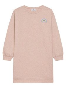 Danamade Sukienka "Delena" w kolorze beżowym rozmiar: XL. Brązowe sukienki Danamade, na co dzień, xl, bez wzorów, z bawełny, bez kołnierzyka, bez ramiączek, mini, proste. Za 115,24 zł.