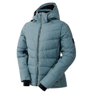Damska kurtka z kapturem Dare 2B Glacier. Szare kombinezony Dare 2b, bez wzorów, z materiału, eleganckie, bez kołnierzyka, bez ramiączek. Za 423,50 zł.