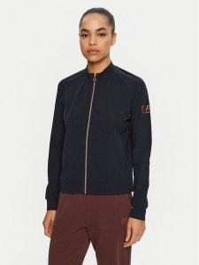 EA7 Emporio Armani Bluza 6DTM06 TJVHZ 1562 Granatowy Regular Fit. Niebieskie bluzy EA7 Emporio Armani, s, bez wzorów, z bawełny, bez kaptura. Za 239,99 zł.