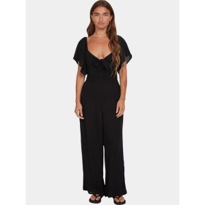 Ogółem kobiety O'Neill Kesia Jumpsuit. Czarne kombinezony O'Neill, na lato, bez wzorów, bez kołnierzyka, bez ramiączek. Za 389,00 zł.