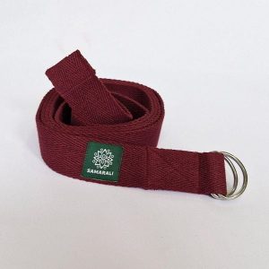 Pasek do jogi z bawełny organicznej Samarali. Czerwone paski SAMARALI, bez wzorów, z bawełny, sportowe. Za 99,00 zł.