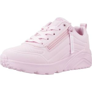 Buty SKECHERS UNO LITE - EASY ZIP Rose. Czerwone buty trekkingowe Skechers, z materiału, bez zapięcia. Za 234,36 zł.