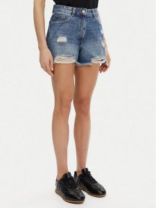 Silvian Heach Szorty jeansowe GPP25123SH Granatowy Regular Fit. Niebieskie szorty Silvian Heach, bez wzorów, z bawełny. Za 139,99 zł.