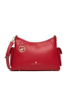 Beverly Hills Polo Club Torebka CEO-BHPC-L-001-09 Czerwony. Czerwone listonoszki Beverly Hills Polo Club, bez wzorów, z materiału, bez dodatków. Za 219,99 zł.