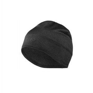 Czapka zimowa unisex odblaskowa termoaktywna z otworem na kucyk do biegania CEP. Czarne czapki CEP, bez wzorów, z elastanu, sportowe. Za 79,00 zł.