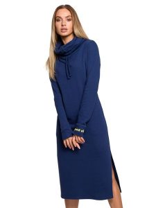 Made of emotion Sukienka w kolorze ciemnoniebieskim rozmiar: M. Niebieskie sukienki Made Of Emotion, na co dzień, m, bez wzorów, bez kołnierzyka, bez ramiączek, maxi, proste. Za 237,45 zł.