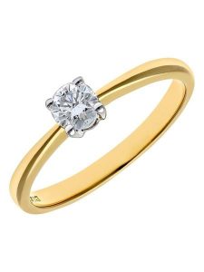 Diamant Exquis Złoty pierścionek z diamentem rozmiar: 53. Żółte pierścionki Diamant Exquis, z diamentem, złote. Za 3 131,99 zł.