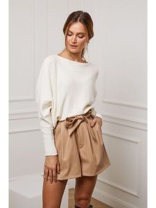 So Cachemire Sweter "Jackson" w kolorze kremowym rozmiar: XL. Brązowe swetry oversize So Cachemire, xl, bez wzorów, z kaszmiru, bez ramiączek. Za 248,95 zł.