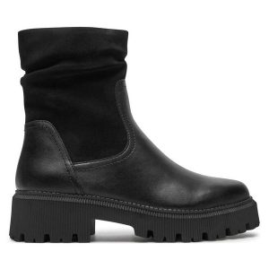 Botki Caprice. Czarne botki Caprice, bez wzorów, bez obcasa, na płaskiej podeszwie, bez zapięcia. Za 509,99 zł.