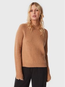 Boss Sweter Febisan 50478315 Brązowy Regular Fit. Brązowe swetry klasyczne Boss, xxl, z wełny, bez kołnierzyka. Za 559,99 zł.