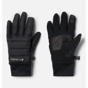 Rękawiczki zimowe turystyczne damskie Columbia W Powder Lite Glove. Czarne rękawiczki Columbia, na zimę, bez wzorów. Za 155,27 zł.