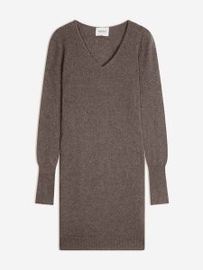 Perfect Cashmere Kaszmirowa sukienka "Joy" w kolorze brązowym rozmiar: M. Brązowe sukienki Perfect Cashmere, na co dzień, m, bez wzorów, z kaszmiru, bez kołnierzyka, bez ramiączek, midi, proste. Za 413,99 zł.