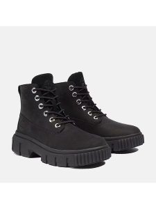 Timberland Skórzane botki "Greyfield" w kolorze czarnym rozmiar: 38,5. Czarne botki Timberland, bez wzorów, bez obcasa, bez zapięcia. Za 373,35 zł.