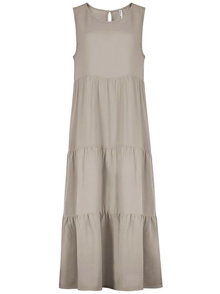 Sublevel Sukienka w kolorze szarym rozmiar: L. Szare sukienki Sublevel, na imprezę, l, bez wzorów, z wiskozy, klasyczne, bez kołnierzyka, bez ramiączek, maxi. Za 74,63 zł.