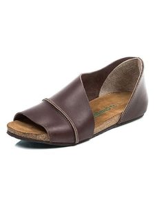 Comfortfusse Skórzane sandały w kolorze brązowym rozmiar: 36. Brązowe sandały Comfortfüße, bez wzorów, z otwartym noskiem, bez obcasa, bez zapięcia. Za 252,99 zł.