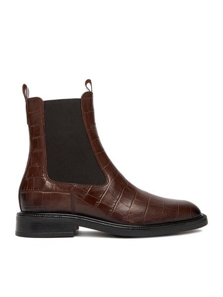 Gino Rossi Sztyblety C-PETRA-25478PE-C Brązowy. Brązowe botki Gino Rossi, bez wzorów, ze skóry, bez obcasa, na płaskiej podeszwie, bez zapięcia. Za 379,99 zł.