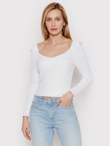 DeeZee Bluzka Prague 14619 Biały Slim Fit. Białe bluzki DeeZee, s, bez wzorów, z syntetyku, bez kołnierzyka, bez ramiączek. Za 69,99 zł.