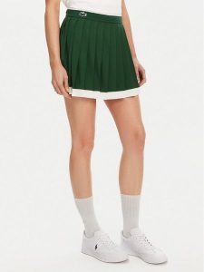 Lacoste Spódnica tenisowa JF8576 Zielony Regular Fit. Zielone szorty Lacoste, bez wzorów, z syntetyku, sportowe. Za 439,99 zł.