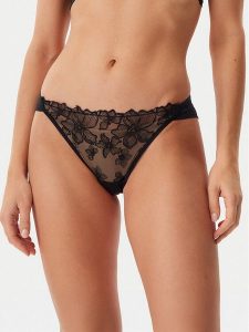 Hunkemöller Figi brazylijskie Jemima 301076 Czarny. Czarne figi Hunkemöller, bez wzorów, z syntetyku. Za 49,99 zł.