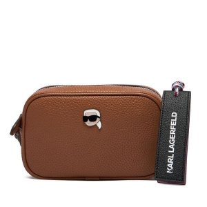 Torebka KARL LAGERFELD. Brązowe listonoszki KARL LAGERFELD, bez wzorów, bez dodatków. Za 519,99 zł.