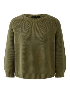 Oui Sweter w kolorze khaki rozmiar: 38. Brązowe swetry oversize Oui, bez wzorów, ze splotem, bez ramiączek. Za 295,99 zł.