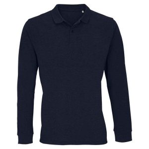 Koszulka Polo Z Długim Rękawem Dla Dorosłych Unisex Planet. Niebieskie bluzki SOL'S, s, bez wzorów, casualowe, bez kołnierzyka, bez ramiączek. Za 132,99 zł.