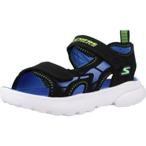 Sandały SKECHERS 406513L Czarny. Czarne buty trekkingowe Skechers, z syntetyku, bez zapięcia. Za 176,99 zł.