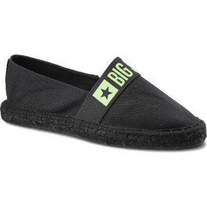 Czarne Espadryle Big Star Damskie Lekkie Półbuty. Czarne espadryle Big Star, bez wzorów, bez obcasa. Za 89,99 zł.