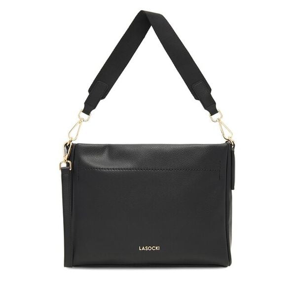Torebka Lasocki. Czarne torebki klasyczne Lasocki, bez wzorów, bez dodatków. Za 149,99 zł.