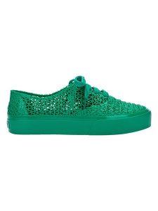Melissa Sneakersy w kolorze zielonym rozmiar: 35/36. Zielone trampki Melissa, bez wzorów, bez zapięcia. Za 206,45 zł.